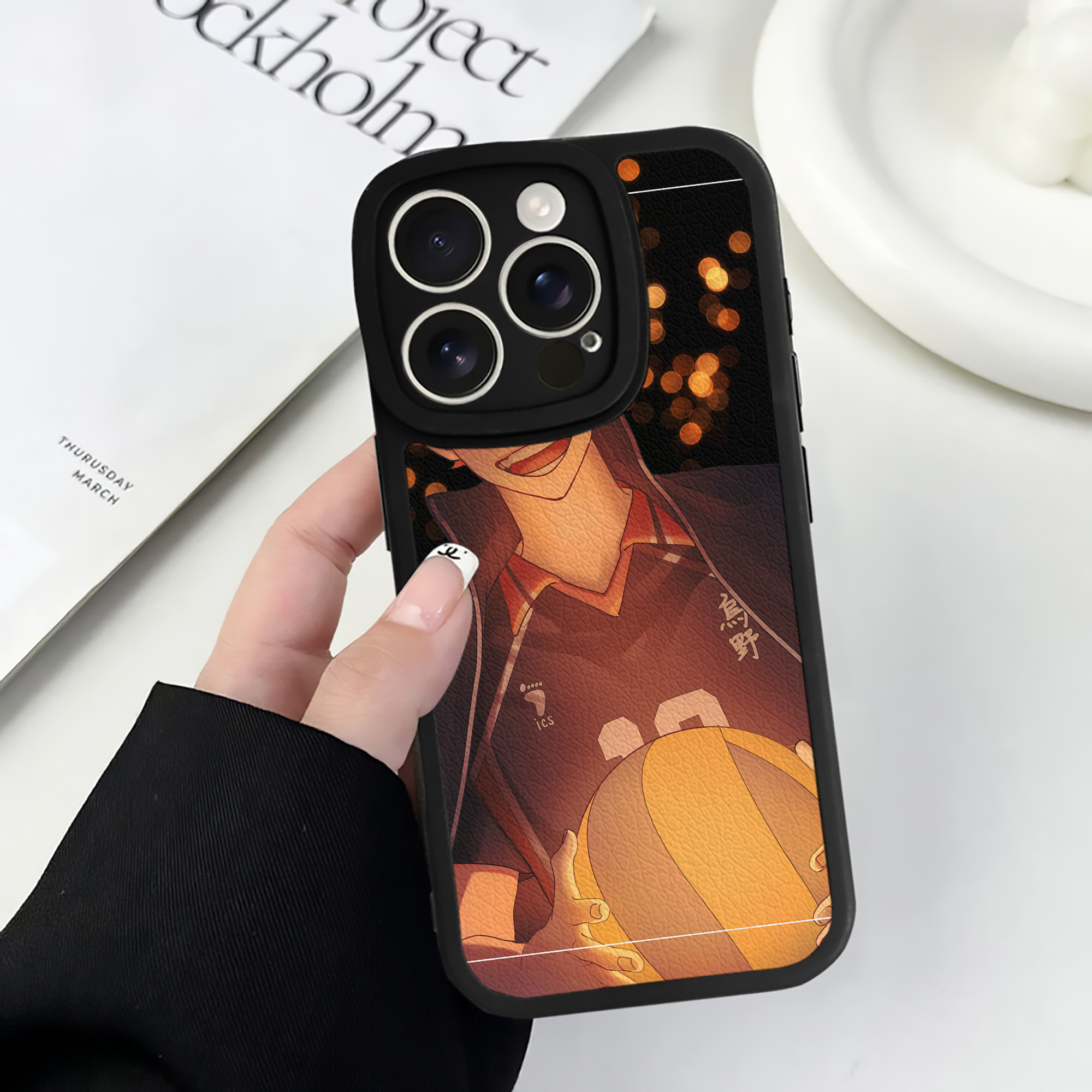 （画像用） ハイキュー!! Haikyu!! 【iPhone 16シリーズ対応】シリコンスマホケース（レザー調） 材質：シリコン